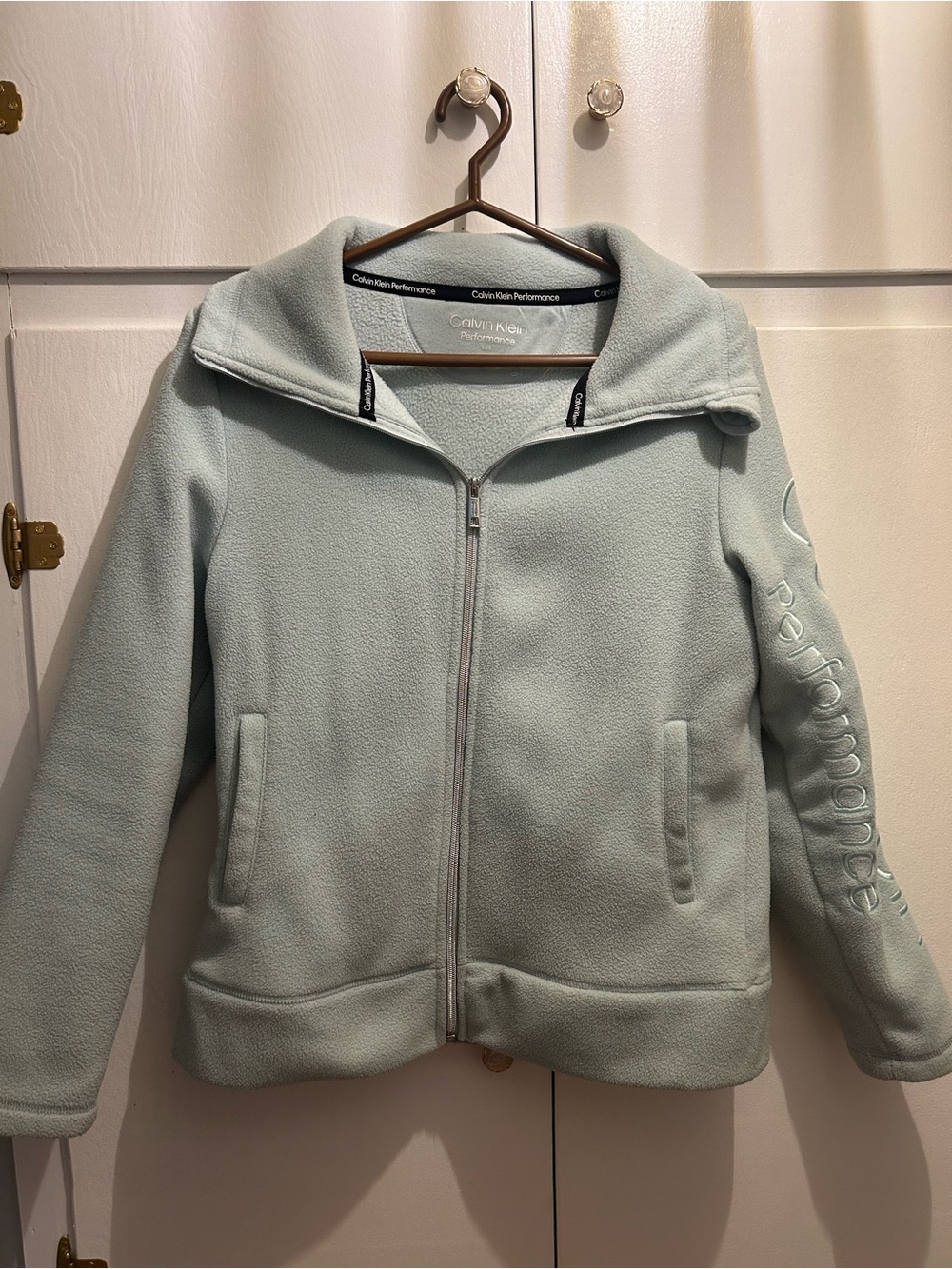 Calvin Klein Light Mint Performance Fleece Zip Jacket